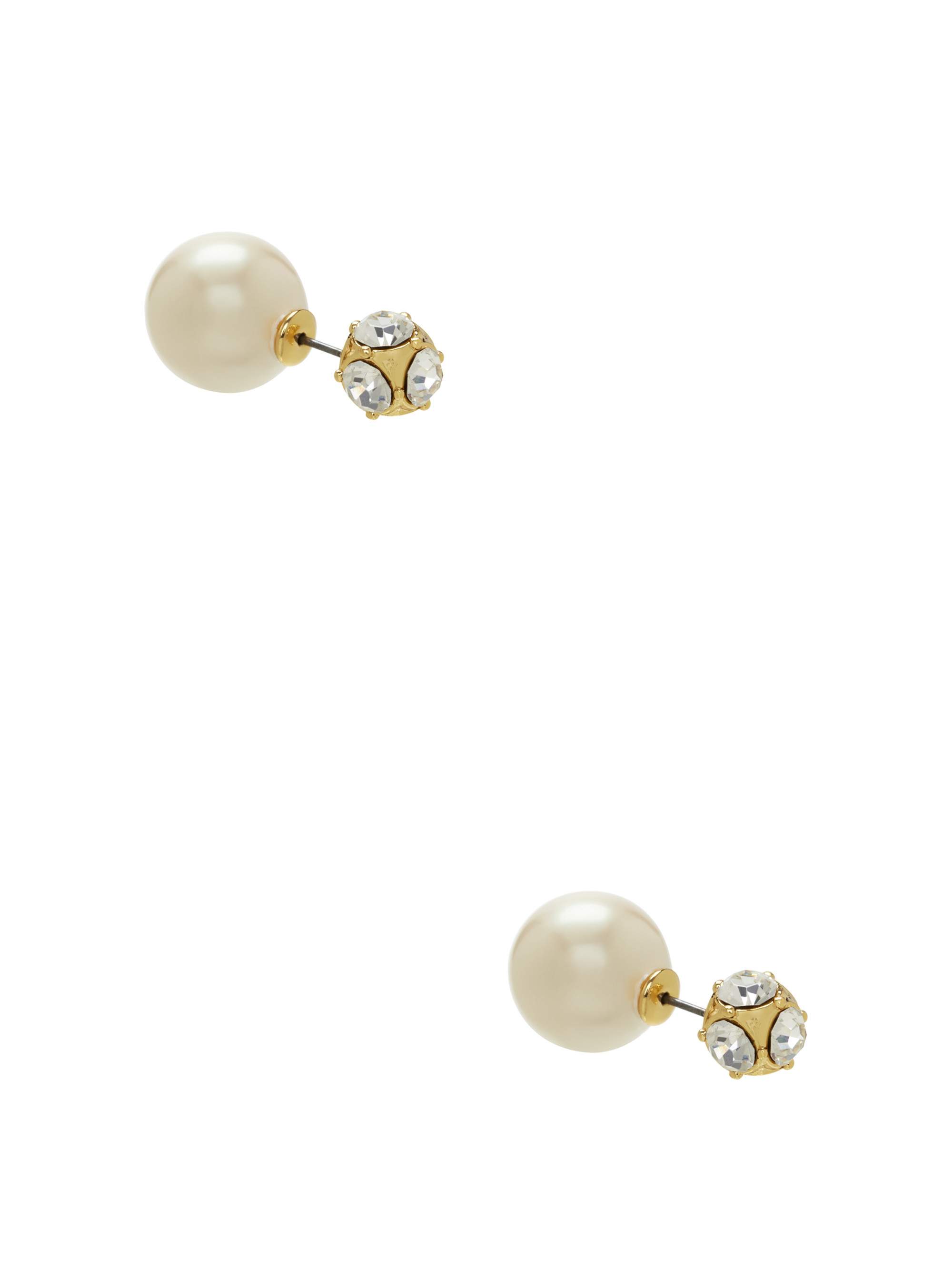 Kate Spade Dainty Sparkler Cream Pearl Reverse Stud Earrings